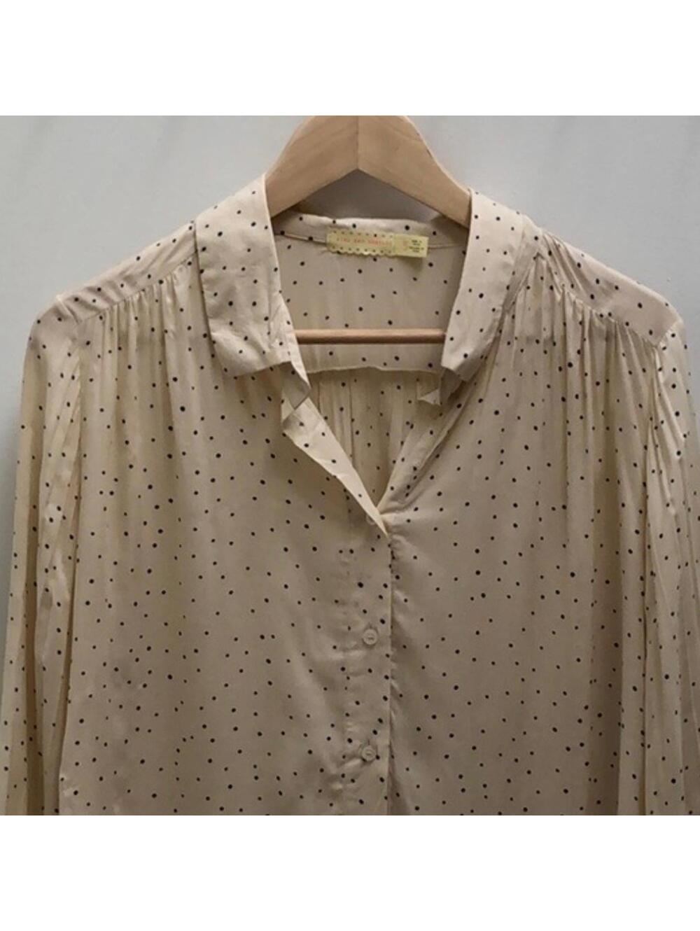 Off-white shirt with black dot pattern - Pins and Needles - Large